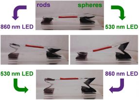 Using gold nanoparticles to trigger sequential unfolding of 3D structures