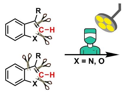 New atom-swapping method applied to complex organic structures