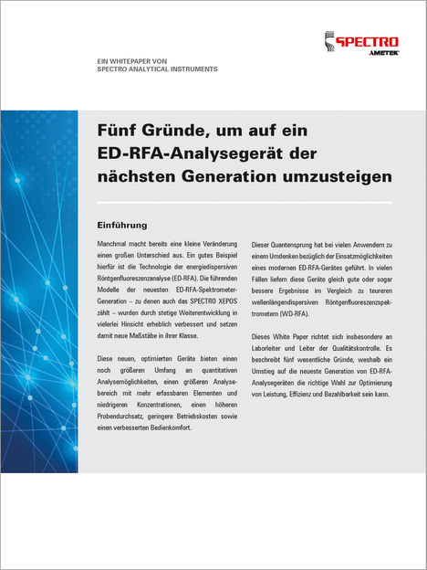 Optimizing Performance, Efficiency, and Affordability with Modern ED-XRF Technology