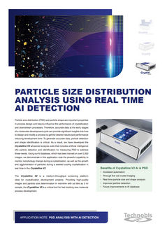 Obtain highly accurate particle size and shape data for your crystallization research