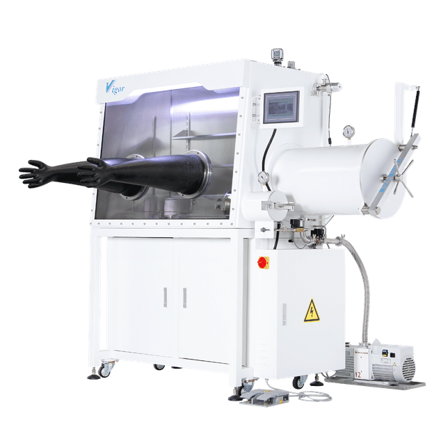 Vigor SG line of glovebox systems <1ppm O<sub>2</sub> and H<sub>2</sub>O, unrivalled leakage rate of 0.001Vol%/h