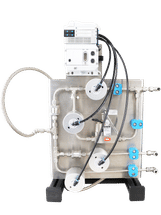 Gas panel for supplying a reactor with H2 reactive gas, ...