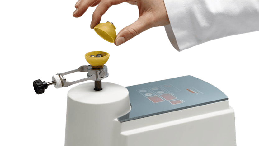 Grinding bowls of 30 ml, 15 ml, 10 ml and 5 ml or contai ...