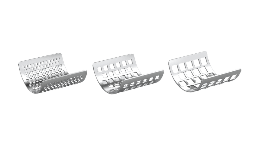 With different sieve inserts with either square or trape ...